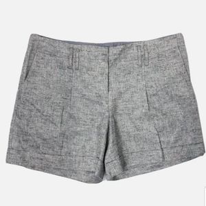 Ann Taylor Loft Linen Silver Metallic Shorts. Sz 8